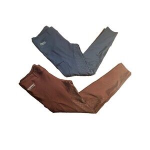 ESPRIT Equestrian Wear Women’s XL Breeches Silicone Full Seat Burgundy/Navy